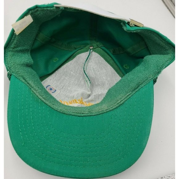 Vintage OTTO Hampton Cranes Inc Green strap-back Hat Rope Front - Picture 6 of 10